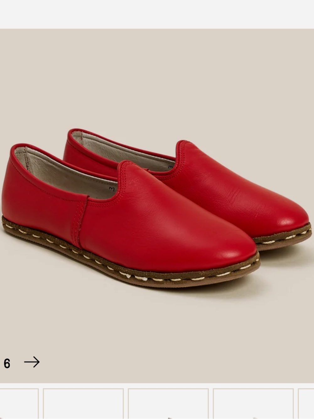 🍒 Sabah Felli red leather flats, size 9.5
